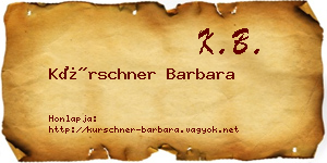 Kürschner Barbara névjegykártya